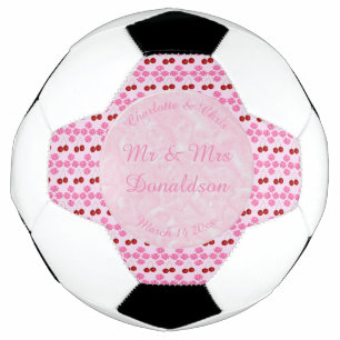 Bola De Futebol Floresta e cerejas de primavera cor-de-rosa