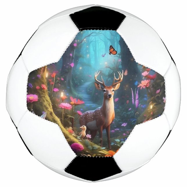 Bola De Futebol Floresta Encantada Um Oásis Místico (Frente)
