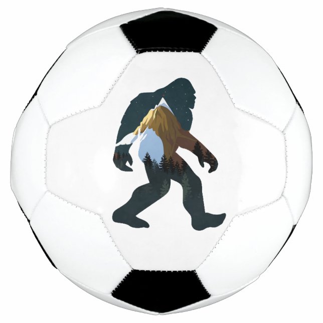 Bola De Futebol Floresta Noturna Pé Grande (Frente)