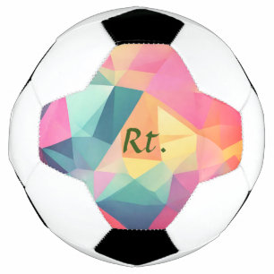 Bola De Futebol Formas geométricas abstratas coloridas adicionam o