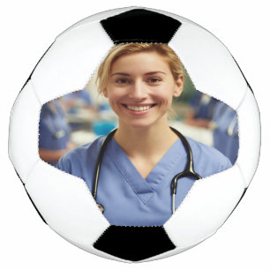 Bola De Futebol Foto de Enfermeira Personalizar