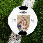 Bola De Futebol Foto de namorado personalizada<br><div class="desc">Celebre o melhor namorado que já existiu que é fã de futebol com esta bola de futebol personalizada. Você pode personalizar facilmente com uma fotografia, personalizar as expressões "Eu te amo" (por exemplo, "Parabéns") e "Melhor Namorado nunca". Você também pode adicionar seu nome e o ano em um script de...</div>