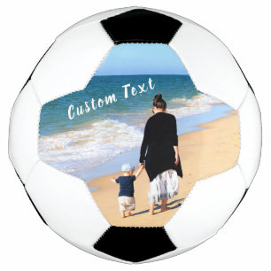 Bola De Futebol Foto e texto personalizados - seu próprio Design
