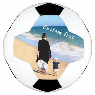 Bola De Futebol Foto e texto personalizados - seu próprio Design