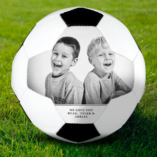 Bola De Futebol Foto Personalizada do Dia do Pai Moderno