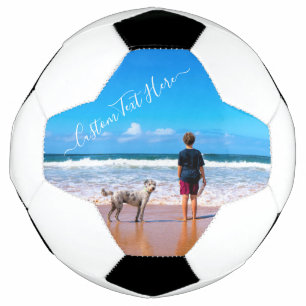Bola De Futebol Fotografia e texto personalizados - seu próprio D