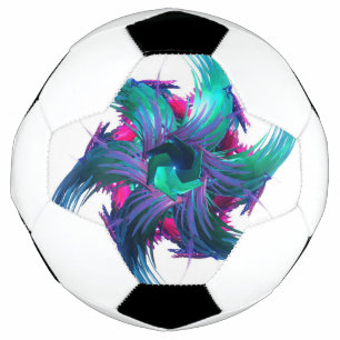 Bola De Futebol Fractal Fantasy Swirls Soccer Ball