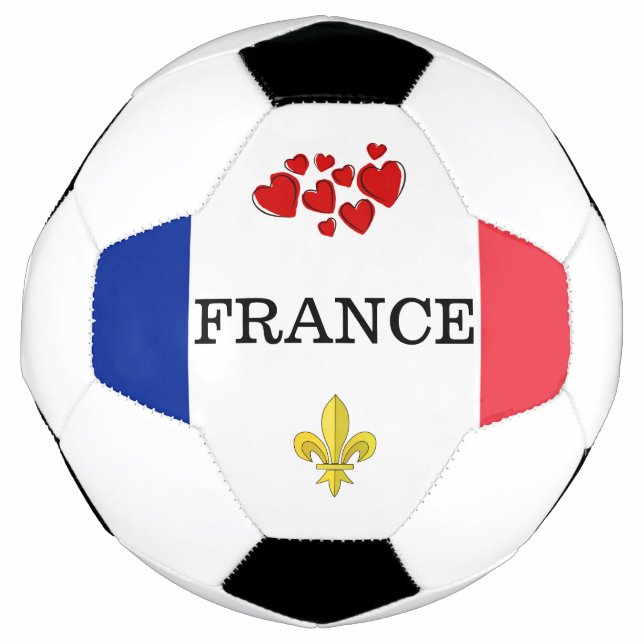 Bola De Futebol FRANÇA - bandeira do país fleur de lis (Frente)