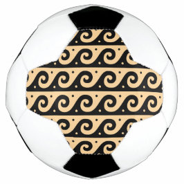 Bola De Futebol Fret Grego, Padrão de Onda Mediterrânica, Castanho