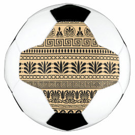 Bola De Futebol Frete Grego, Padrão Mediterrânico, Castanho
