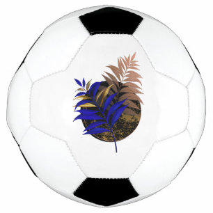 Bola De Futebol Frio azul no círculo preto