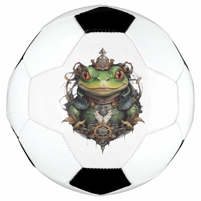 Bola De Futebol Froggie Sapo Steampunk, (Frente)