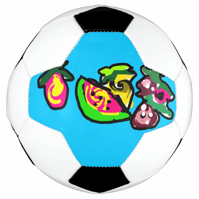 Bola De Futebol Frutas arte divertida  (Frente)