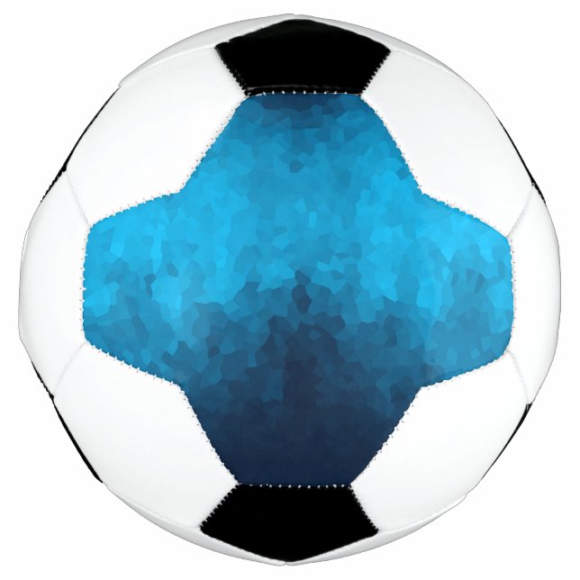Bola De Futebol Fundo Azul Cristalizado por abstrato (Frente)