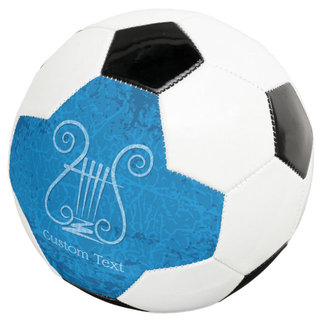Bola De Futebol Fundo de Lyre Azul (Três quartos)