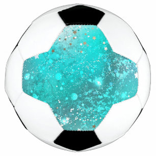 Bola De Futebol Fundo do Mint Turquoise Foil