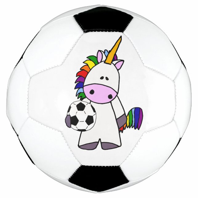 Bola De Futebol Funny Unicorn Jogando Futebol (Frente)