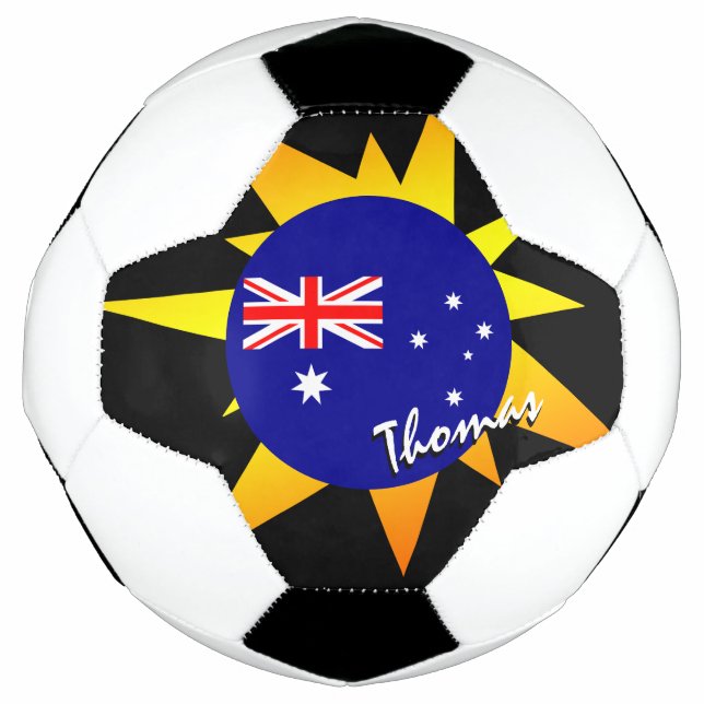 Bola De Futebol Futebol australiano e bandeira australiana / BANG (Frente)