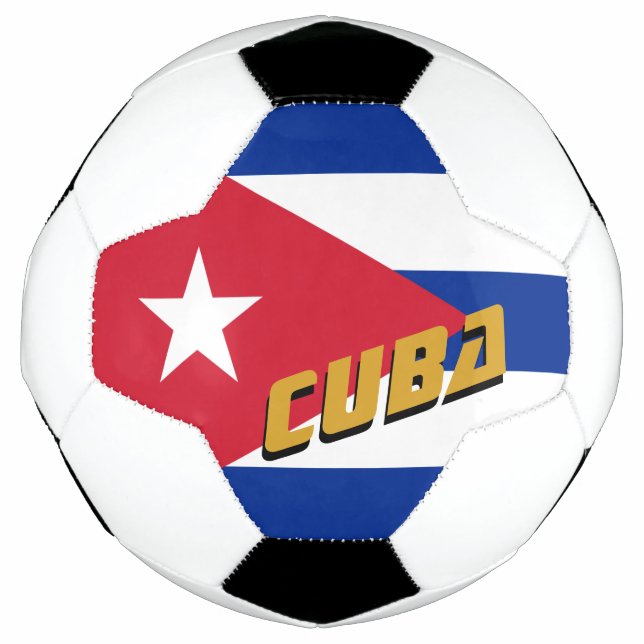 Bola De Futebol Futebol de Cuba e bandeira cubana / esportes (Frente)