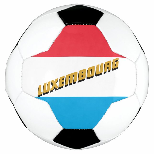 Bola De Futebol Futebol e bandeira do Luxemburgo / Esportes (Frente)