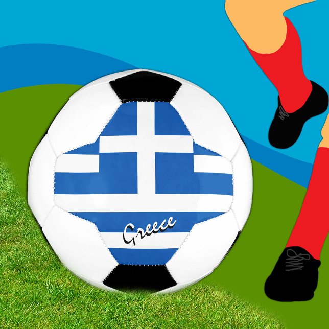 Bola De Futebol Futebol grécia e bandeira grega / esportes (Criador carregado)