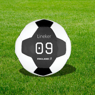 Bola De Futebol Futebol Inglaterra Preto Branco Nome Número Person
