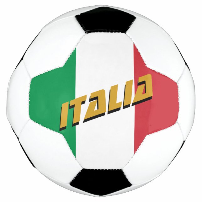 Bola De Futebol Futebol italiano e bandeira italiana / esportes (Frente)