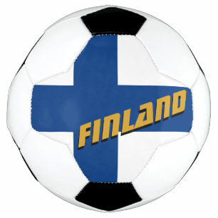 Bola De Futebol Futebol patriótico finlandês e bandeira finlandesa