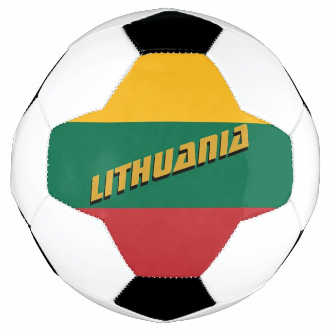 Bola De Futebol Futebol Patriótico Lituânia e Bandeira da Lituânia (Frente)