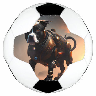 Bola De Futebol Futurística Staffordshire Terrier Robot, Soccerbal