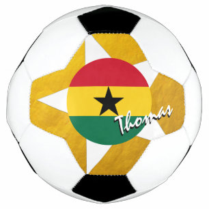 Bola De Futebol Gana Futebol e Dourada bandeira do Gana