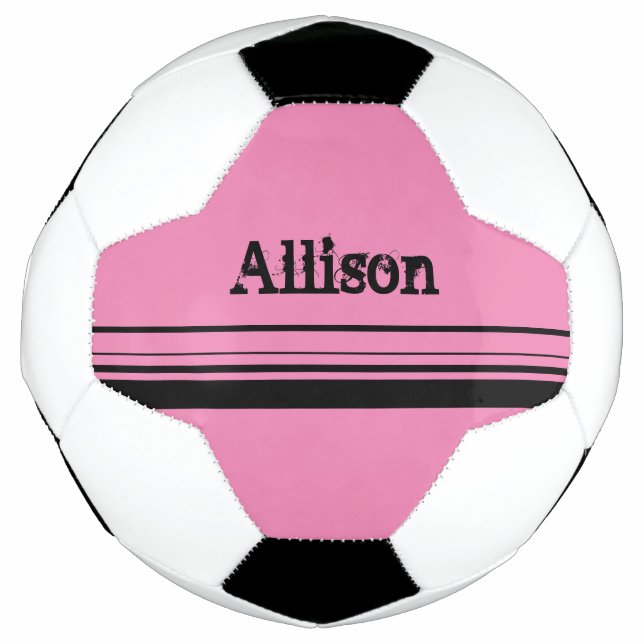 Bola De Futebol Garotas Personalizadas de Futebol Rosa (Frente)
