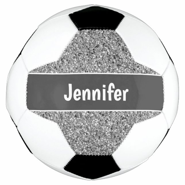 Bola De Futebol Garotos Personalizados do Sparkle Glitter Girard S (Frente)