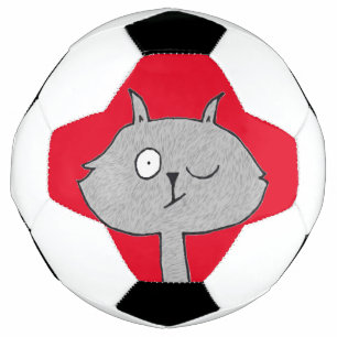 Bola De Futebol Gato de Cinza estranho