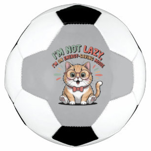 Bola De Futebol Gato em Modo de Economia de Energia