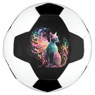 Bola De Futebol Gato Holográfico Espectral: Um Prismo de Elegância