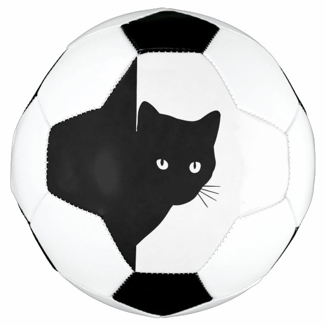Bola De Futebol Gato Preto de Vento (Frente)
