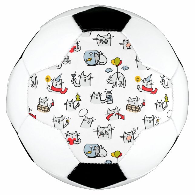 Bola De Futebol Gatos engraçados, leite e magia. (Frente)