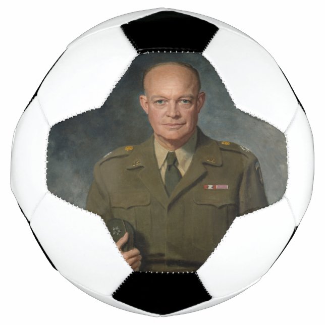 Bola De Futebol General Dwight Eisenhower 5 Star - Retrato Pintado (Frente)