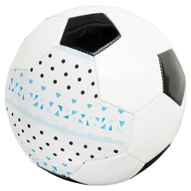 Bola De Futebol Geometria azul (Três quartos)
