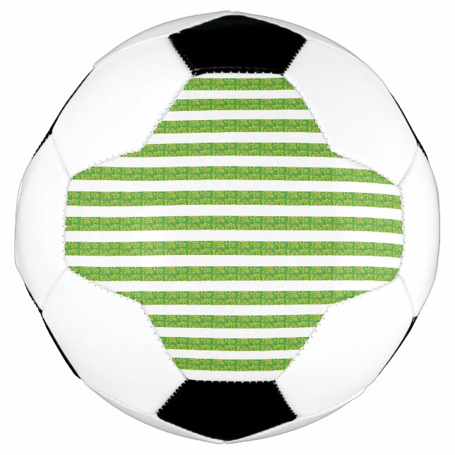 Bola De Futebol Geométrico Verde (Frente)