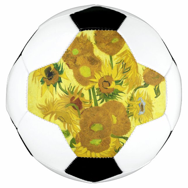Bola De Futebol Girassóis Vincent van Gogh (Frente)