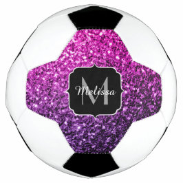 Bola De Futebol Glitter roxa-roxa-cola-relva-branca