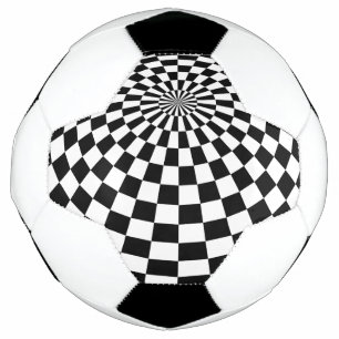 Bola De Futebol Globo Xadrez Preto e Branco Thunder_Cove