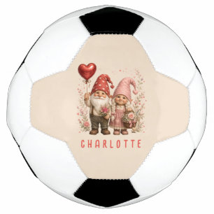 Bola De Futebol Gnomos do Dia dos Namorados Florais Personalizados