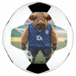 Bola De Futebol "Goal-Getter: Uma Vaca do Planalto Vestida para o 