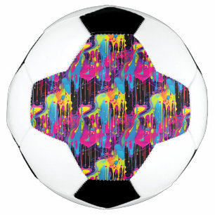 Bola De Futebol Grafite de Pintura Pingando