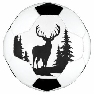 Bola De Futebol Grande Buck Entre O Vetor De Árvore De Pinho