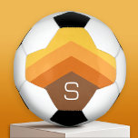 Bola De Futebol Grandes Dardos Chevron Coloridos com Monograma<br><div class="desc">Um design de zague em cores terríveis e fortes. Este design colorido inclui um conjunto de cores. Se precisar fazer ajustes na arte,  clique no botão personalizar e faça alterações.</div>