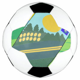 Bola De Futebol Grandes Ovos Engraçados Atravessando a Estrada